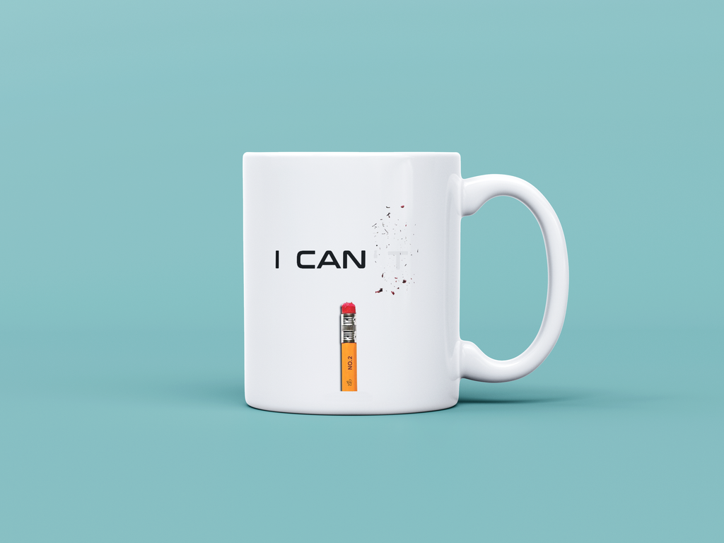 I CAN – Inspirational Ceramic Mug | Believe. Erase. Achieve.
