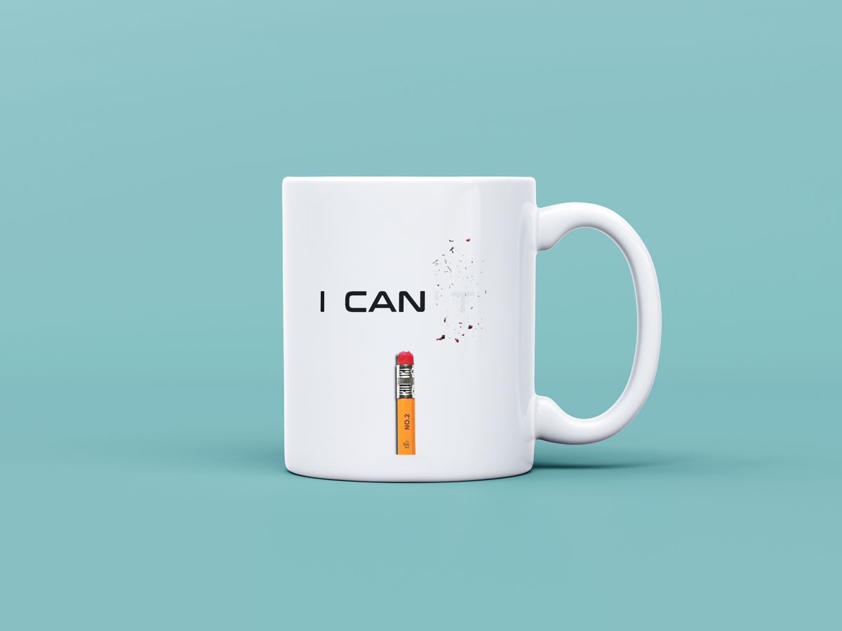 I CAN – Inspirational Ceramic Mug | Believe. Erase. Achieve.
