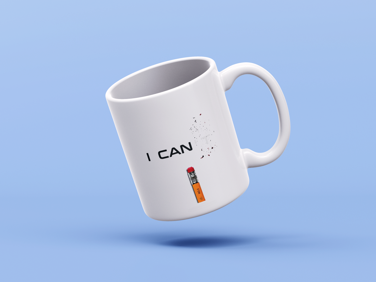 I CAN – Inspirational Ceramic Mug | Believe. Erase. Achieve.